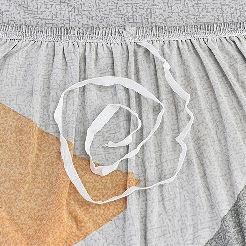 Miniatura 3 de PUIOKA Funda de sofá elástica para sala de estar Jacquard Spandex muebles funda protectora impresa todo incluido funda de sofá