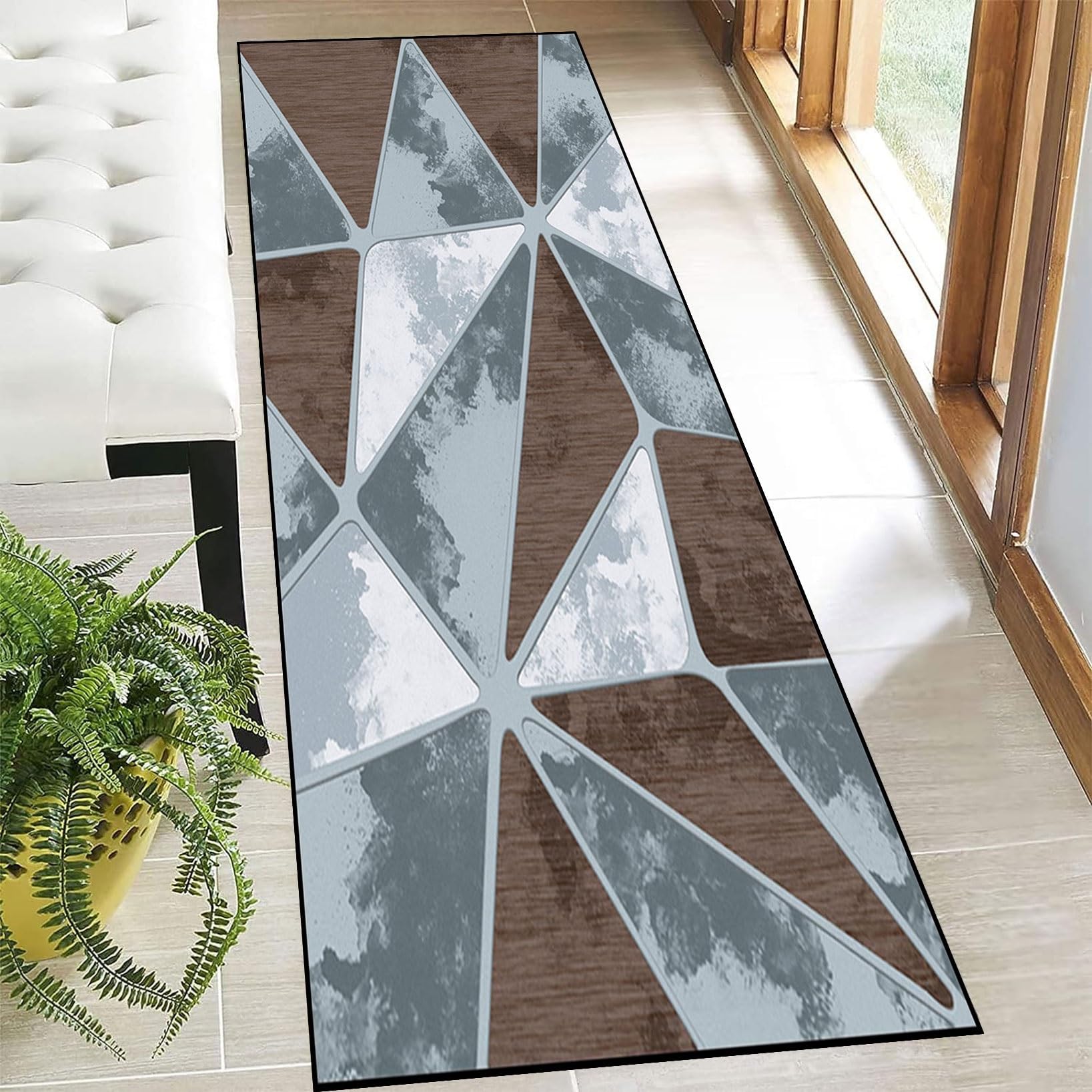Alfombra de pasillo y cocina geométrica de 320 cm para crear un hogar acogedor