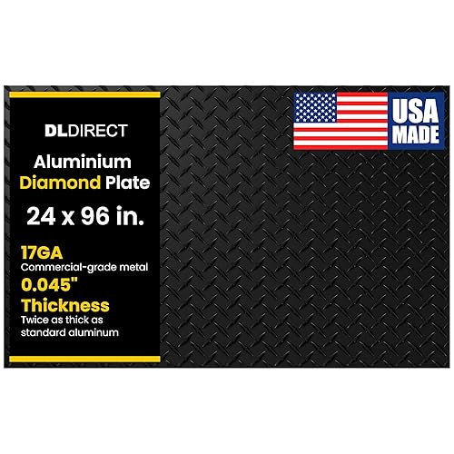 Miniatura 29 de 2 pulgadas x 96 pulgadas - Hoja de metal de placa de diamante, hoja de aluminio de alta resistencia con acabado de molino de grado comercial, placa