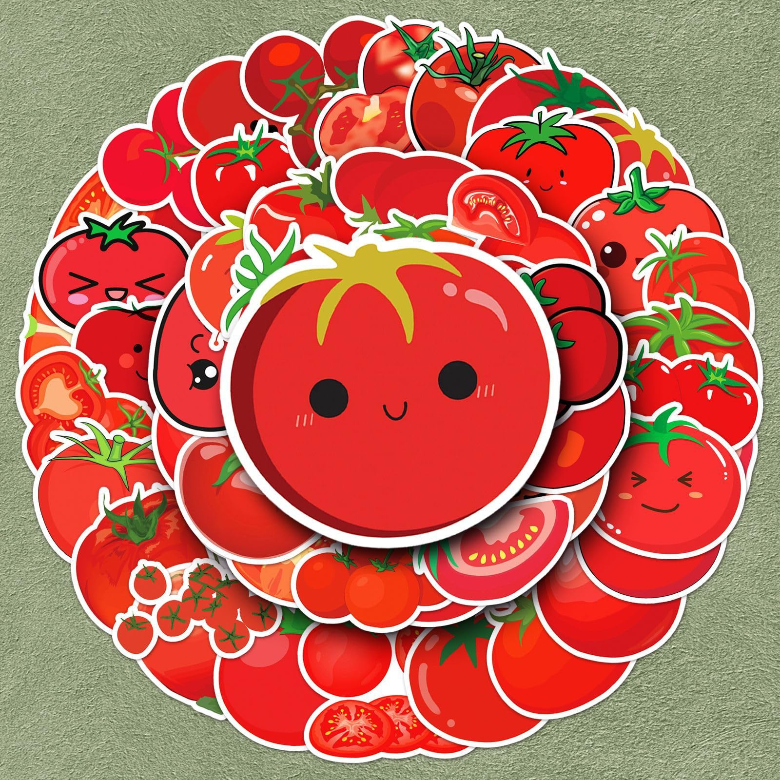 Vegetable & Tomato Sticker Sheet, 50 Pack