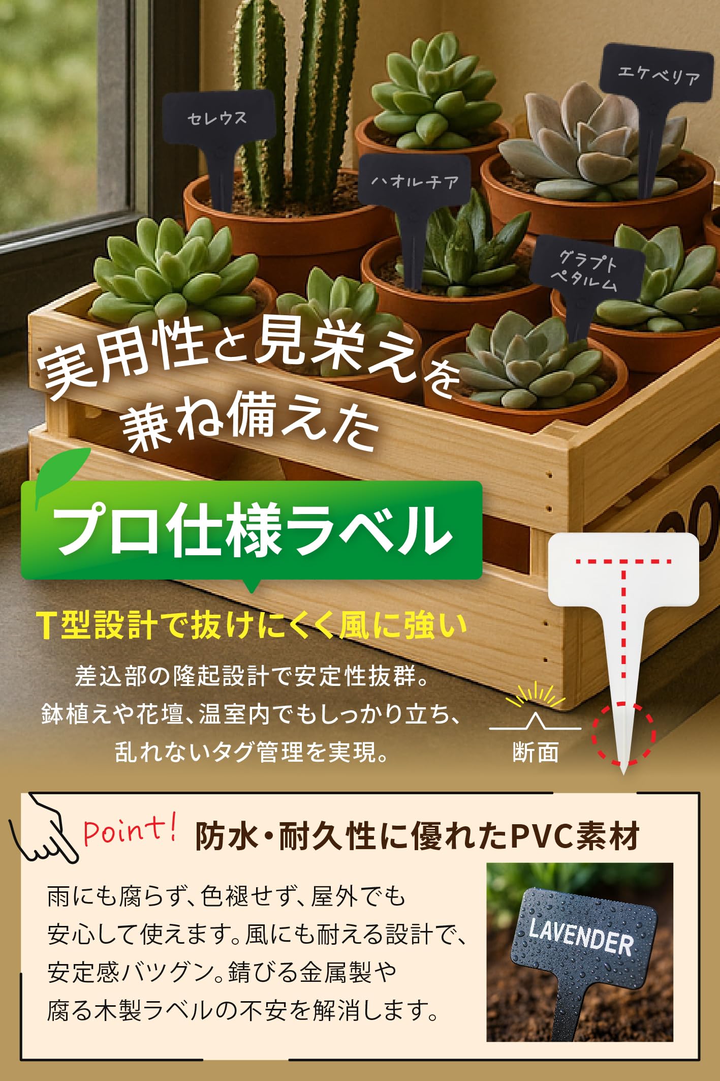 Amazon.co.jp: fogman 園芸ラベル 植物タグ ガーデニング 花壇 鉢植 T