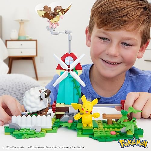 Miniatura 4 de Paquete de molino de viento de campo Pokémon de MEGA (240 piezas) + Mega Pokémon Dragonita (388 piezas)