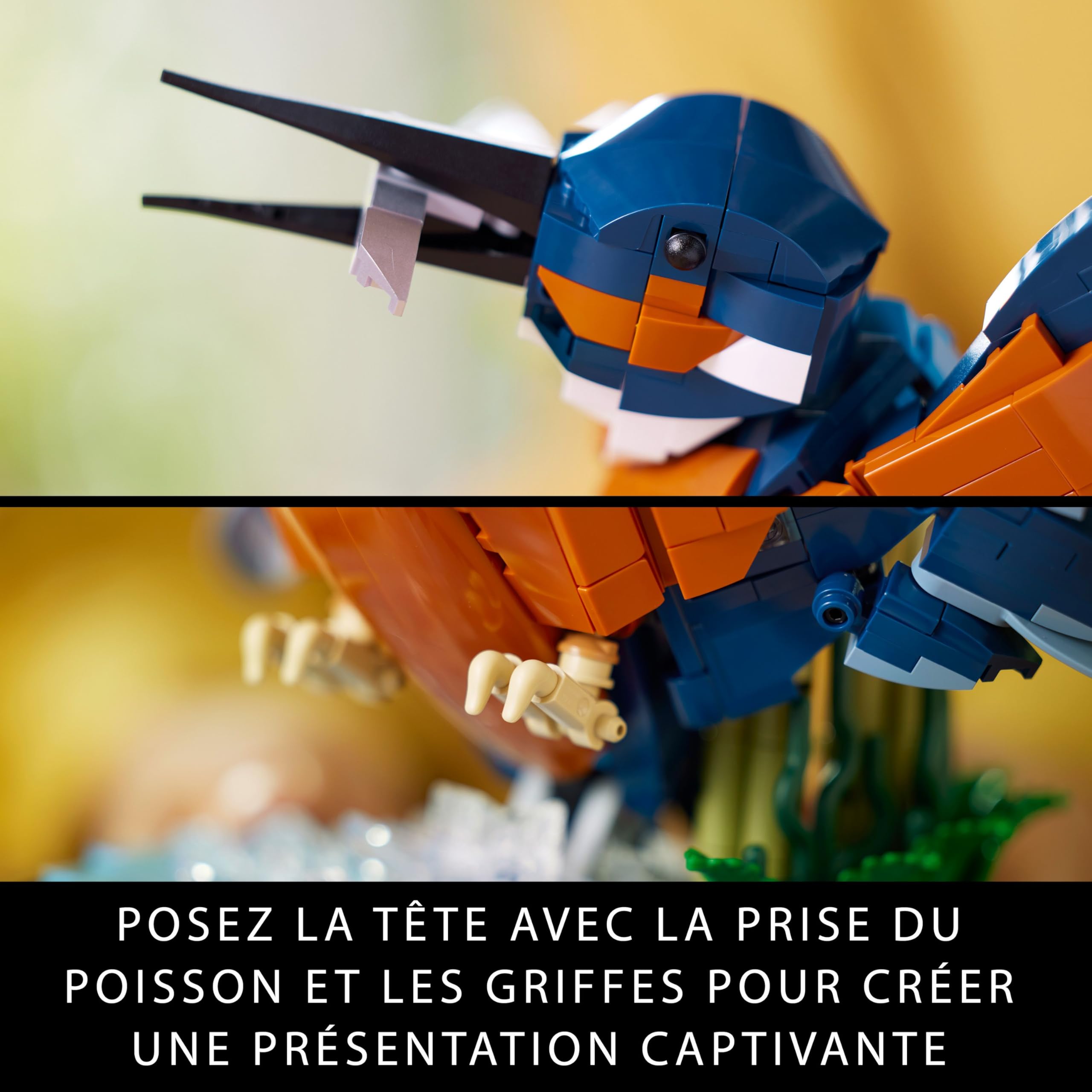 Lego Icons Le Martin-pêcheur - Maquette pour Adulte Amoureux des Oiseaux - Décoration pour la Maison ou Le Bureau - Activité Manuelle - Idée de Cadeau pour Femme ou Homme 10331