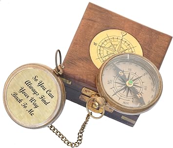 Gift for Son from Mom Dad | Engraved Compass 2" - Father to Son Gifts, Mom to Son Gifts for Graduation, Birthday Baptism Confirmation Communion