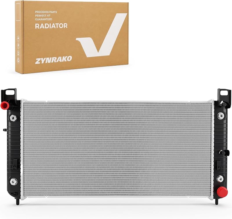 Radiador do sistema de arrefecimento Zynrako CU2370 de 34 polegadas para Chevrolet, GMC, Cadillac e Hummer – 1 unidade