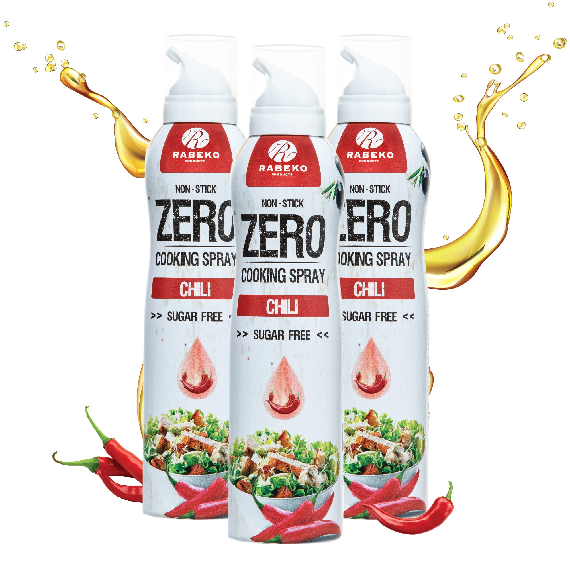 Rabeko Zero spray para cocinar bajo en calorías | HIERBAS ITALIANAS | 800 raciones, 2 kcal por pulverización | Spray para freír, asar y hornear | sin aditivos, sin azúcar|sin gluten 2 x 200ml — view 21