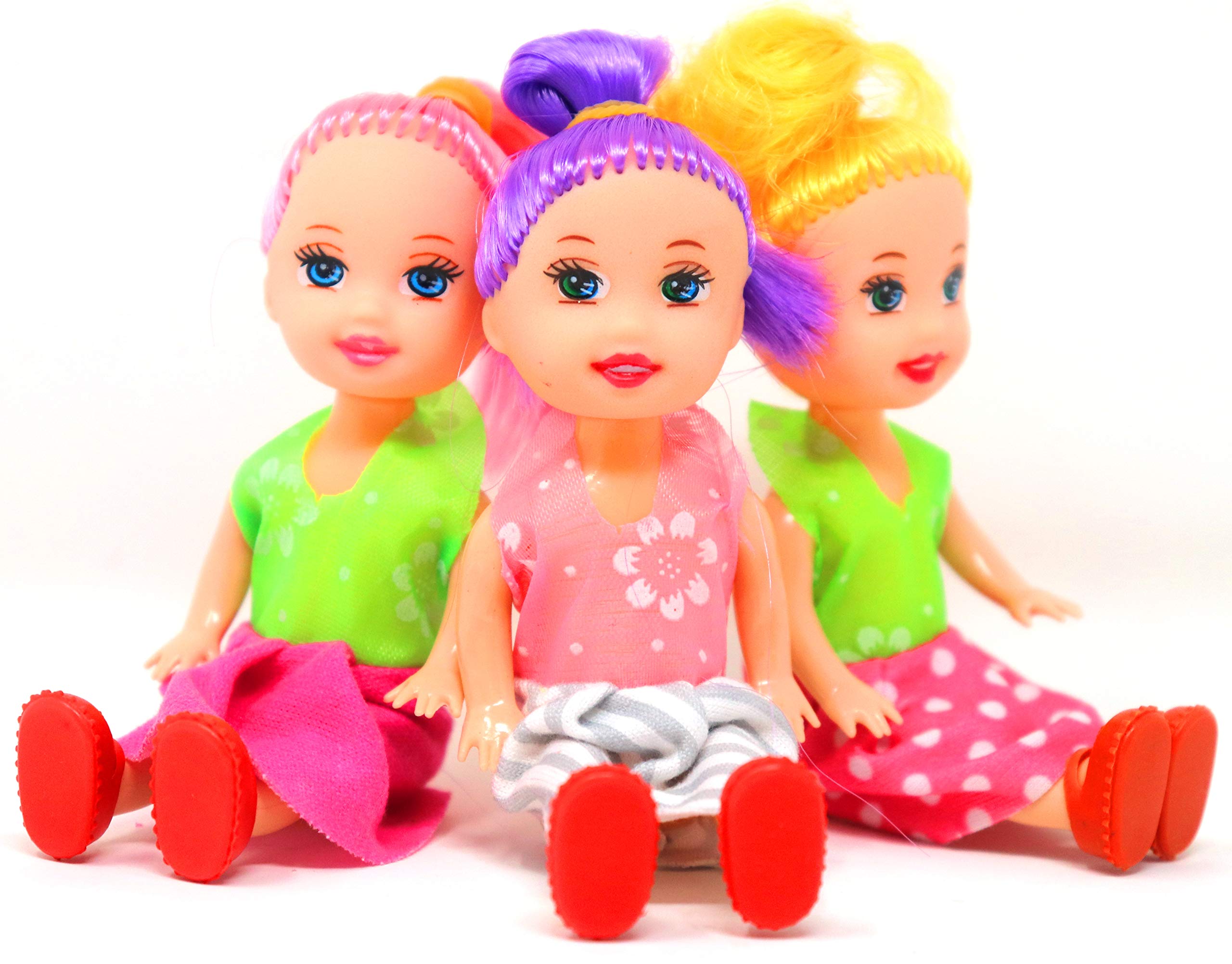 BEAU STUTI Beautiful Fashion Dolls 4 Inch Mini Doll with Colorful Clothes Costume Pack of 3 Doll (B086XKVMKC) Amazon Price History, Amazon Price Tracker