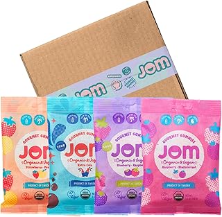 ​JOM - Organic Swedish Candy Variety Pack – 4 Flavors - Plant-Based Gumm...