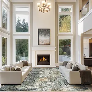 10x14 Area Rugs for Living Room Rug Washable: Abstract Large Rug Indoor Modern Carpet Non Slip for Dining Room Bedroom Nursery Home Office Multi