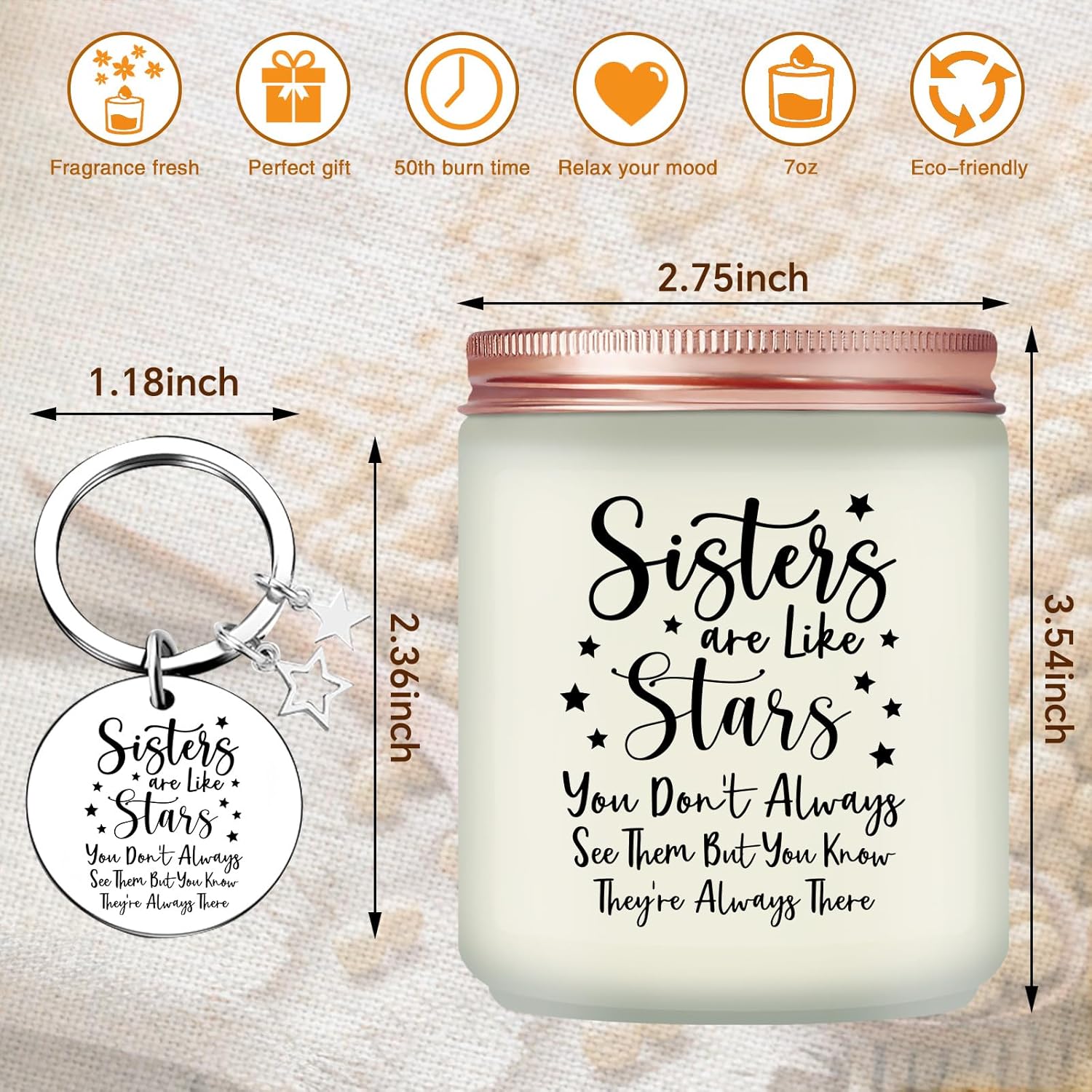 Sisters Gifts from Sister - Christmas Mother's Day Birthday Gifts for Big Sister - Sisters Candle - Image 2