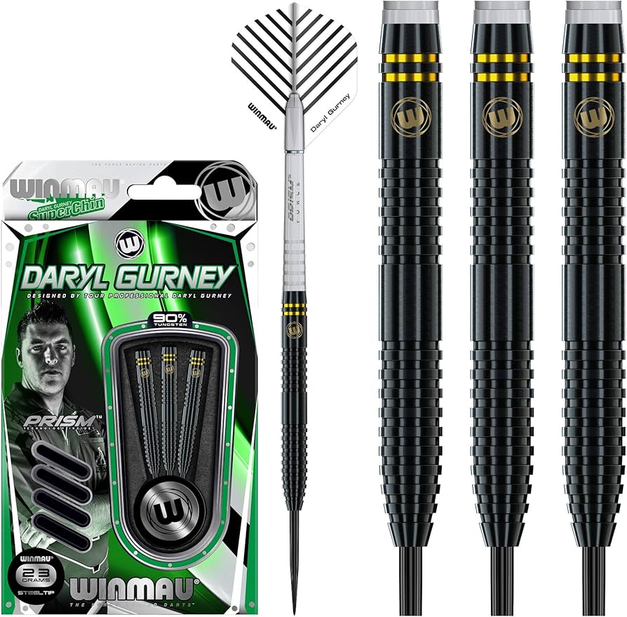 winmau (ウィンモー) ／ ダリル ガーニー 23g ブラック ウィンマウ ダリルガーニー ブラック 23 スティール winmau