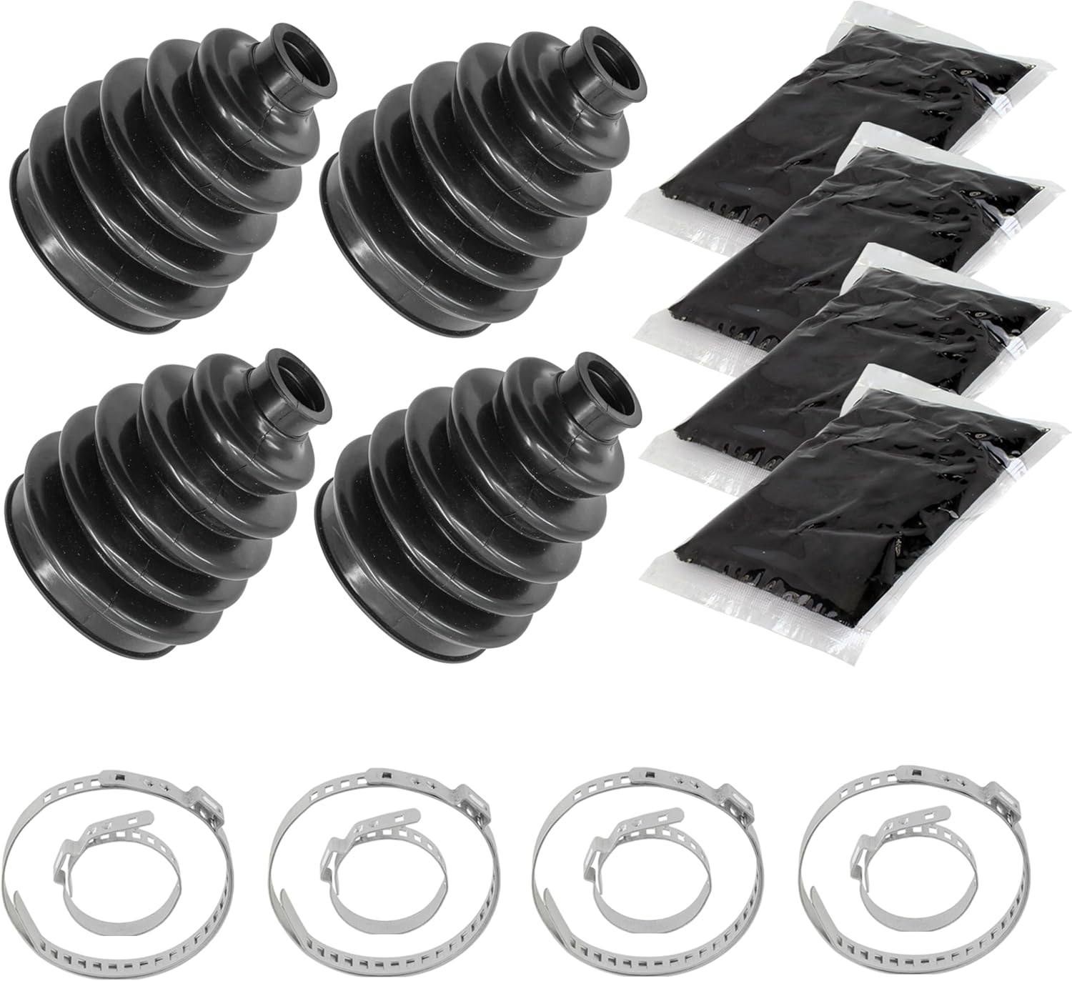 Caltric Rear Wheel Side Boot Kit Compatible with Can-AM CanAM Maverick X3 900 HO 4x4 2018 QTY 4