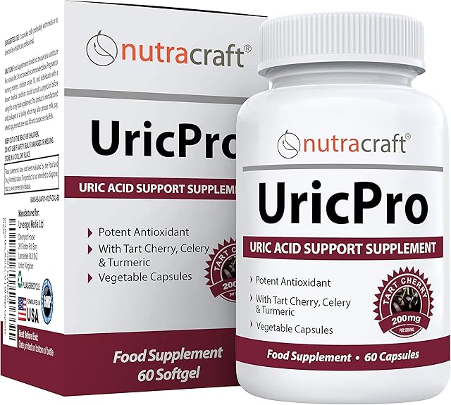 UricPro Uric Acid Cleanse Supplement | Tart Cherry, Turmeric, Celery, Milk Thistle, Bromelain, Cranberry & More | Non-GMO | 60 Vege Capsules