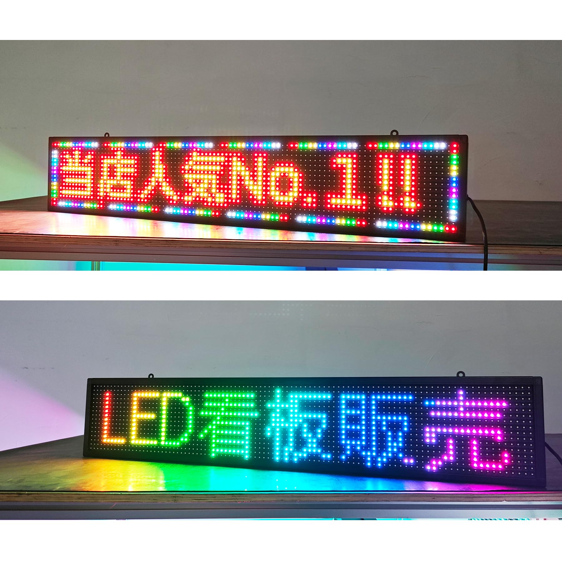 Amazon | 屋外用 100X20CM 電光掲示板 高輝度 LED看板 防水 発光