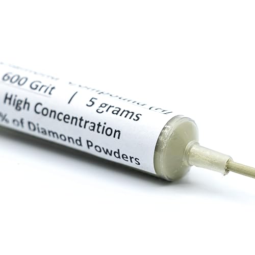 Miniatura 7 de TechDiamondTools Pasta lapidaria de diamante compuesto de pulido de grano 600 malla de 22-36 micras, pasta lapidaria para cristal de roca, joyería