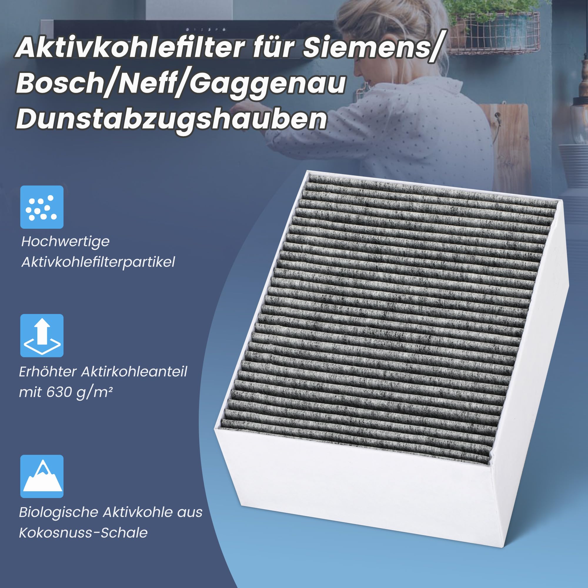 2 filtry z węglem aktywnym do okapu kuchennego Siemens LZ56200 / Bosch DSZ5220 DSZ5201 00678460 9001155508 11017314 / Neff Z5170X1 / Gaggenau AA200110 filtr węglowy do pary okapy kuchenne