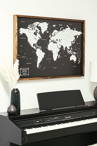 Miniatura 2 de Push Pin World Map - Personalized Travel Map - Custom Modern Map Print #WPM01