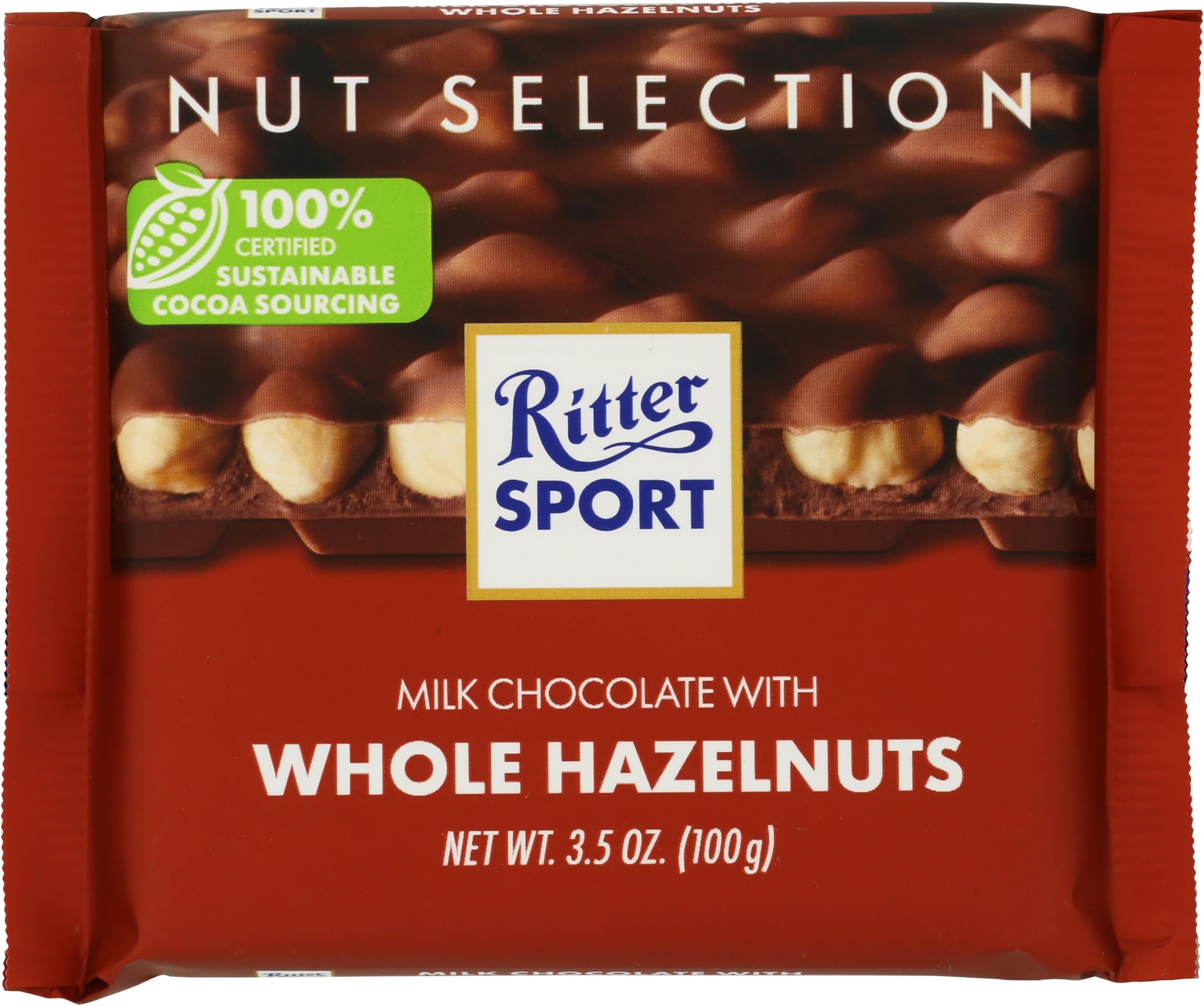 Milk Chocolate Hazelnut Square Bar, 3.5 oz
