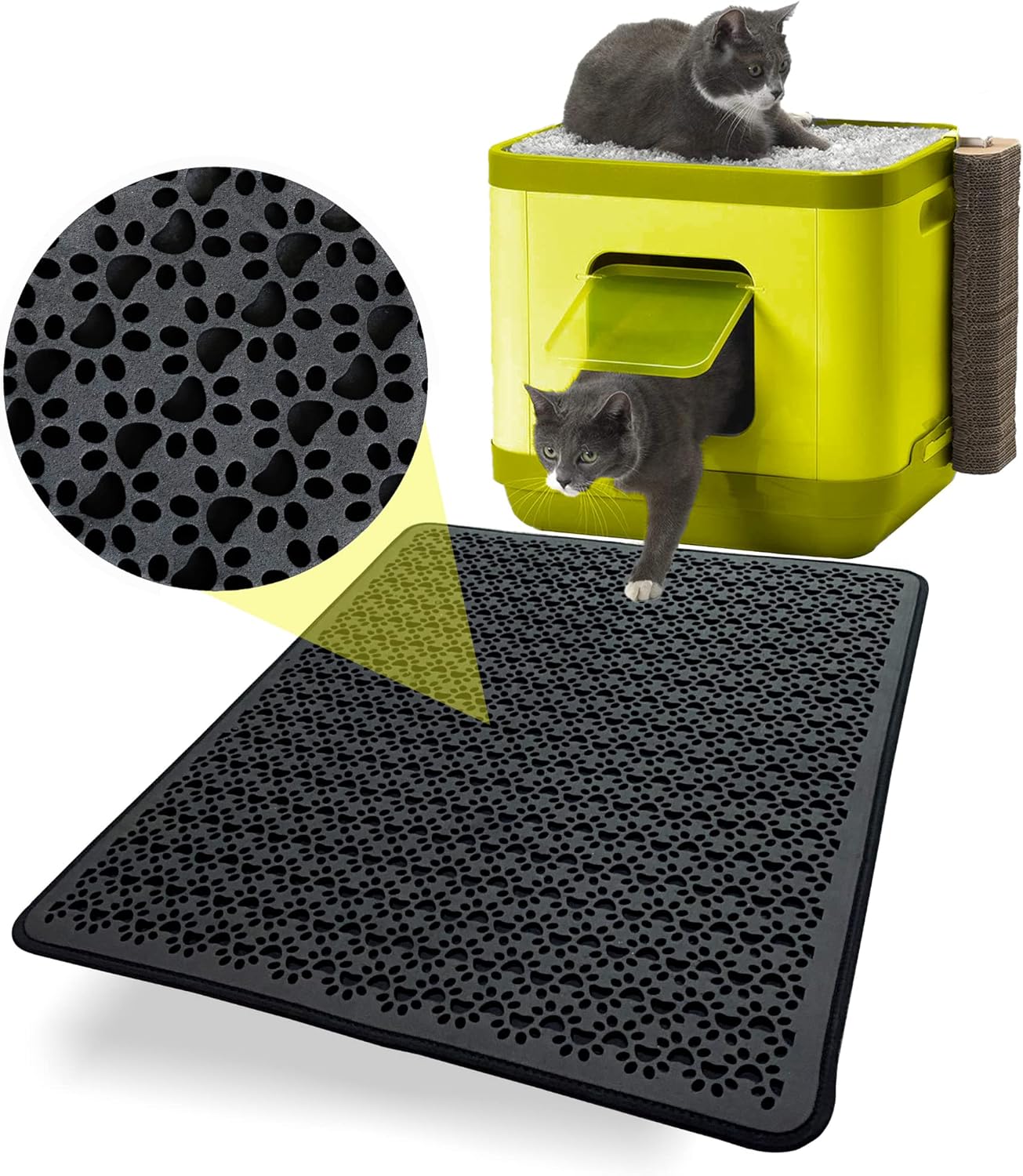 Bazerga Cat Litter Mat for Cat Litter Box and Cat Toilet, Waterproof