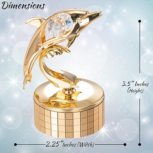 Miniatura 3 de Regalos para mamá  Juego de cajas de música  You are My Sunshine con delfín chapado en oro de 24 quilates, el mejor regalo para el día de la madre,