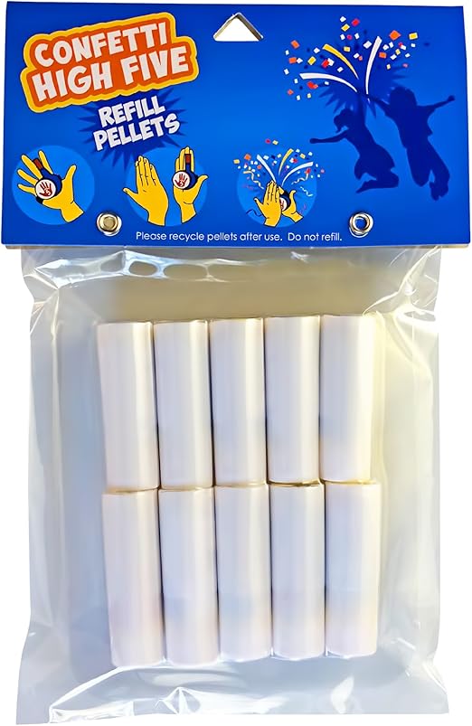 FiestaFive Confetti Cartridge Refills Toy Shooter Reload and Blast Confetti from