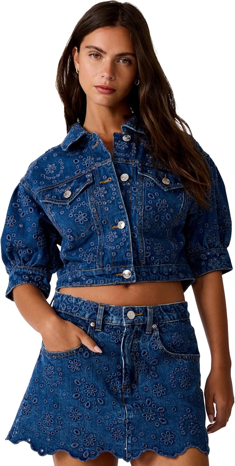 Steve Madden Women's Serafina in Eyelet Denim