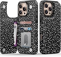 Vista 706 de LETO para iPhone 15 Pro Funda tipo cartera - Tapa tipo folio con patada - Diseños de moda - Tarjetero - Funda protectora para mujeres y niñas - 6.1