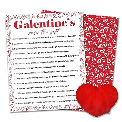 8'' x 10'' Galentine's Pass The Gift Game Cards -