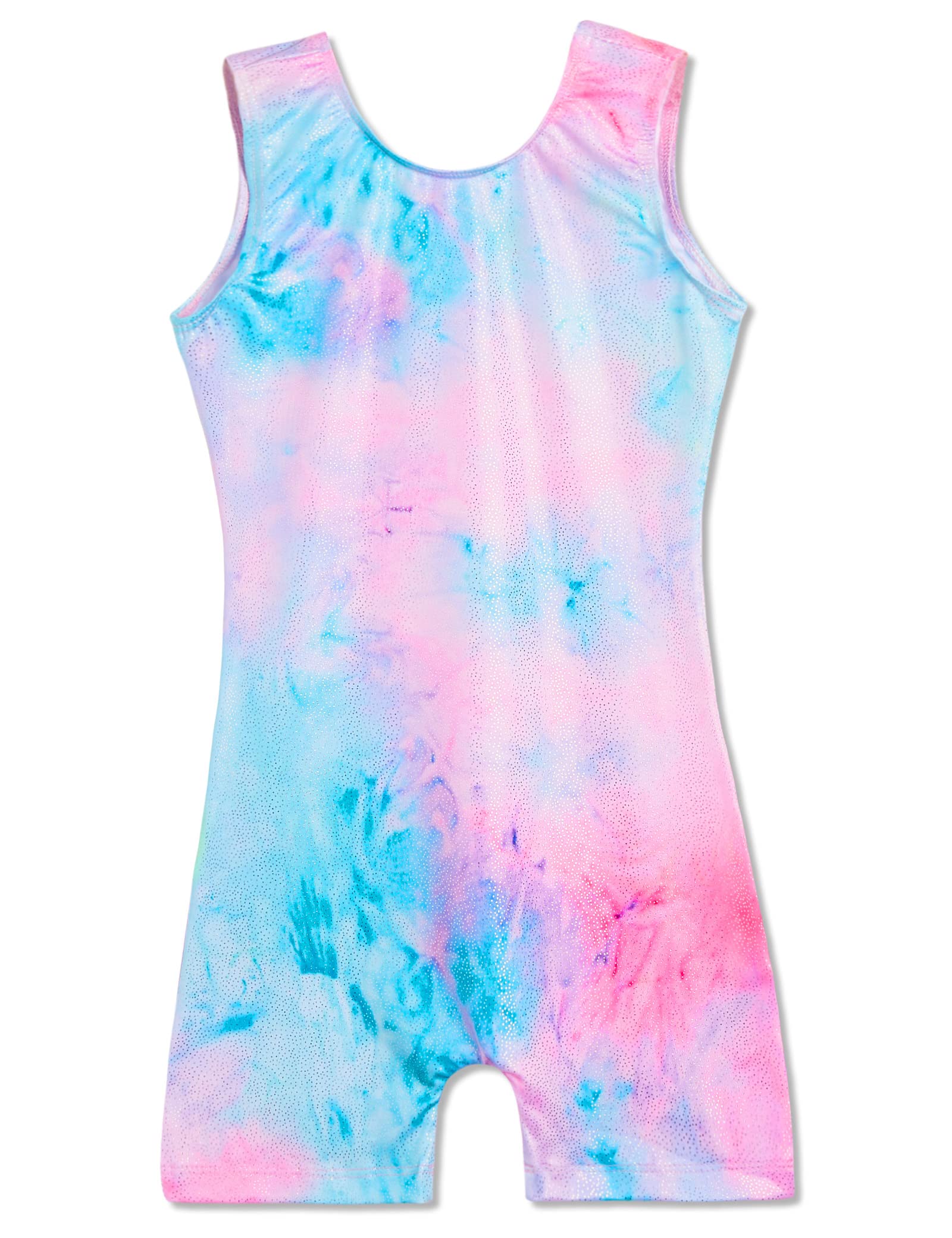 Domusgo Gymnastics Leotards for Girls Sparkly One Piece Biketard Size 1-10Y