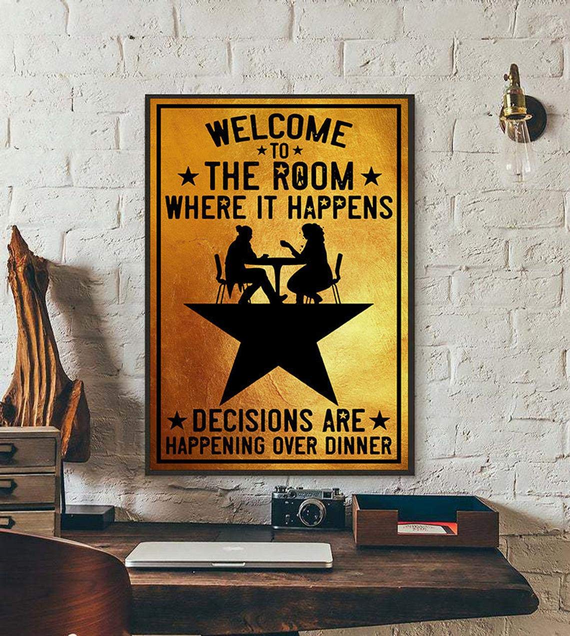 Vintage Halloween Tin Sign The Room Where It Happens Tin Sign, Hamilton