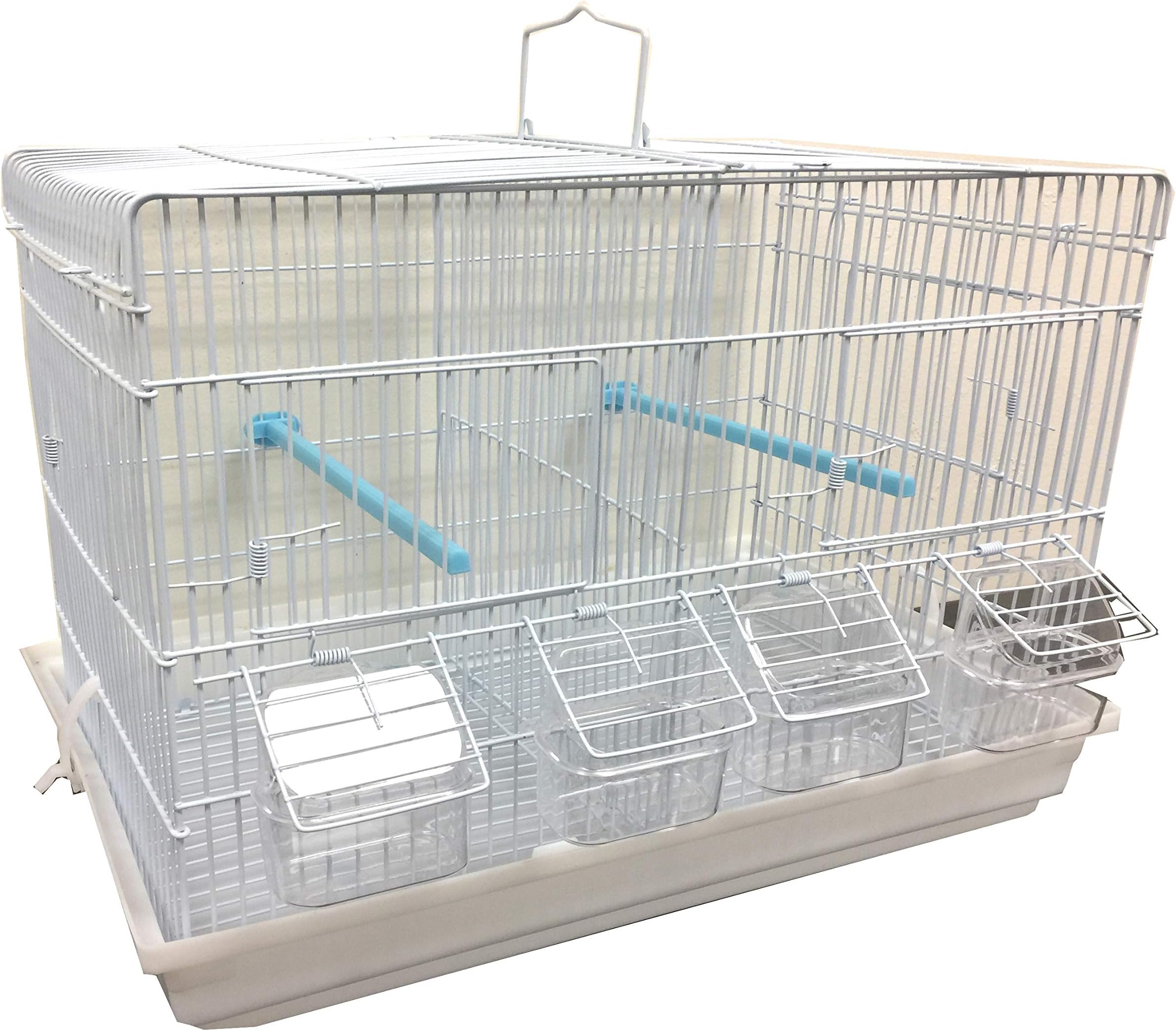 Aviary Finches Canaries Breeder Breeding Bird Travel Carrier Cage with Center Divider (Lot Four Cages)