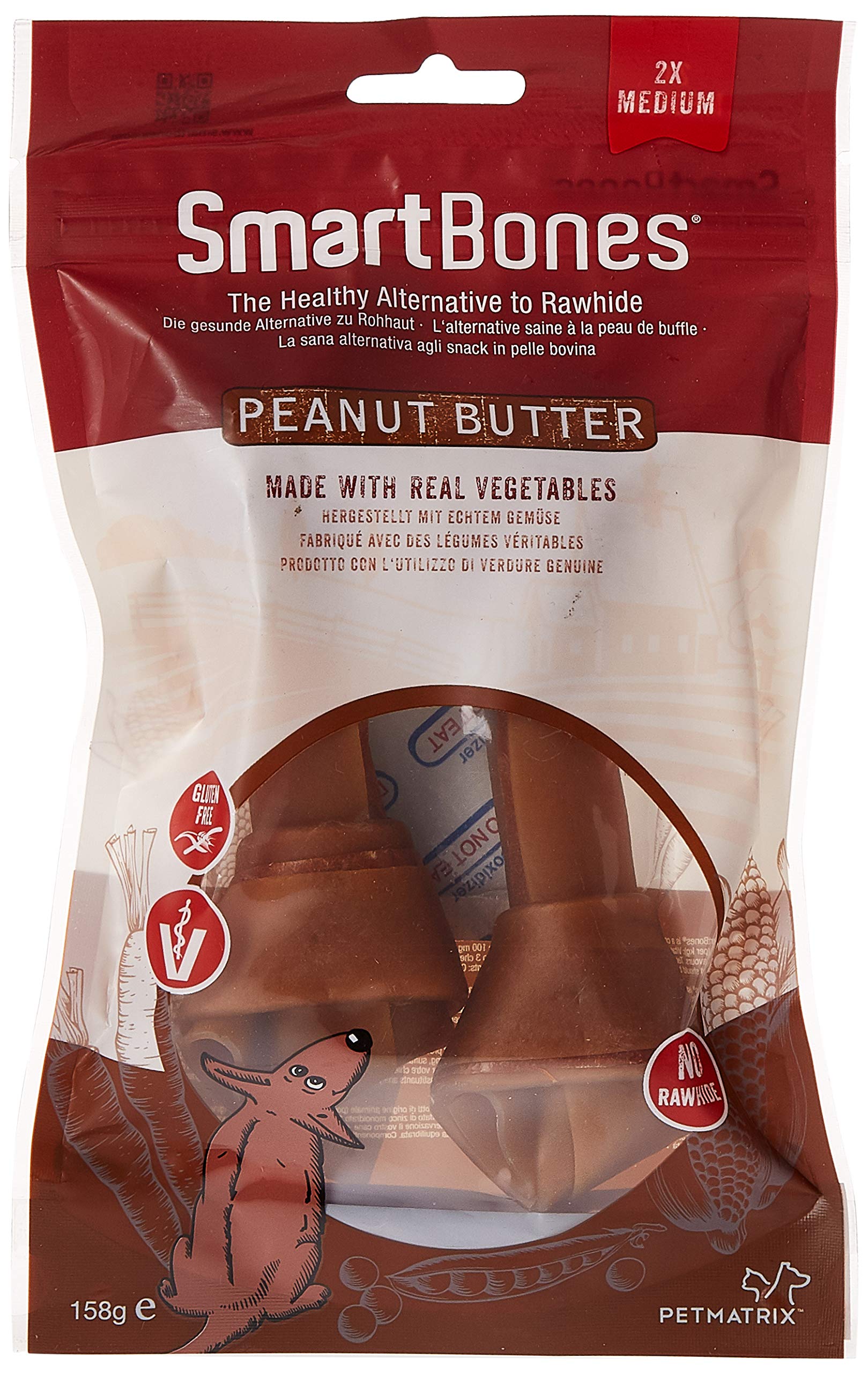SmartBonesPeanut Butter Medium 2 Pk