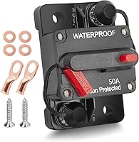 REDWOLF 50A Manual Reset Circuit Breaker - Waterproof Inline Fuse for Boat Trolling Motor, Marine ATV, Solar Battery DC 12V-48V