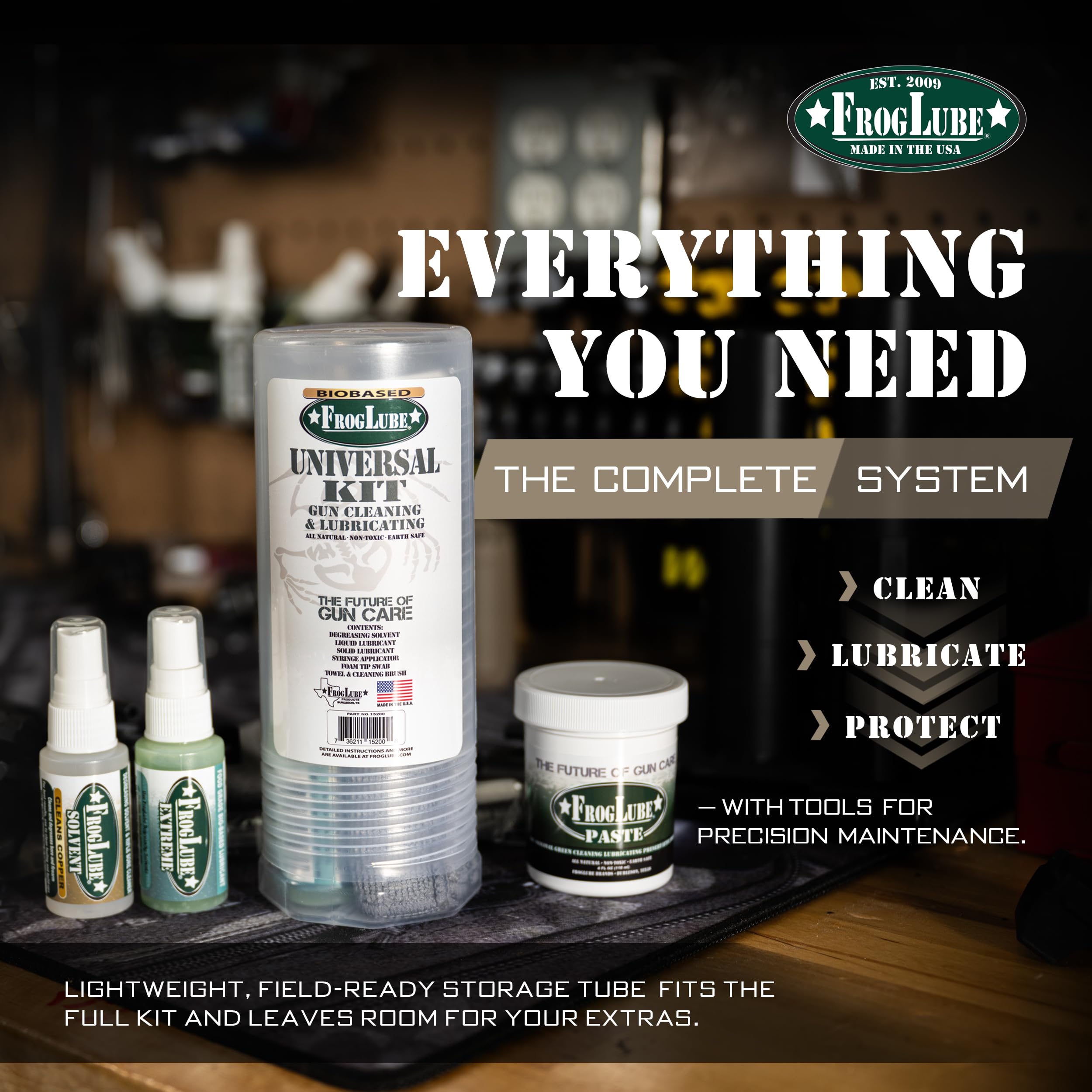 Frog Lube FrogLube FrogTube 5 Piece Kit (1 oz Solvent/1.5 oz Extreme Liquid/4 oz CLP Paste)