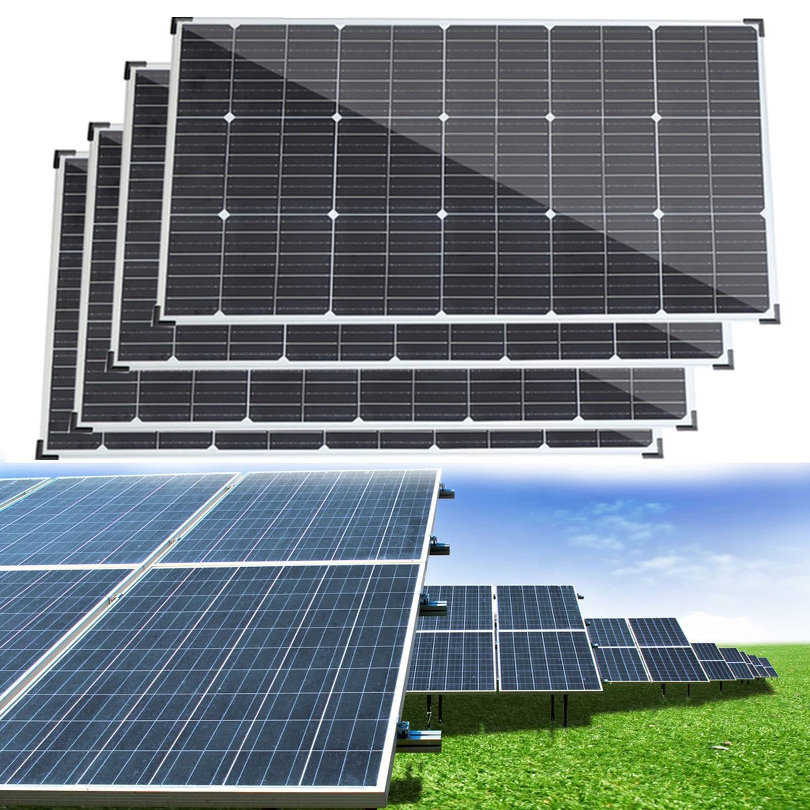 SXYKXYDL 400w Solar Panel Kit 2 Pieces 200w 18V Flexible Solar Panel Photovoltaic Monocrystalline Module for Yachts, Caravans, Cars, Boats, Caravans, 40A Battery Power Charger,fourpieces