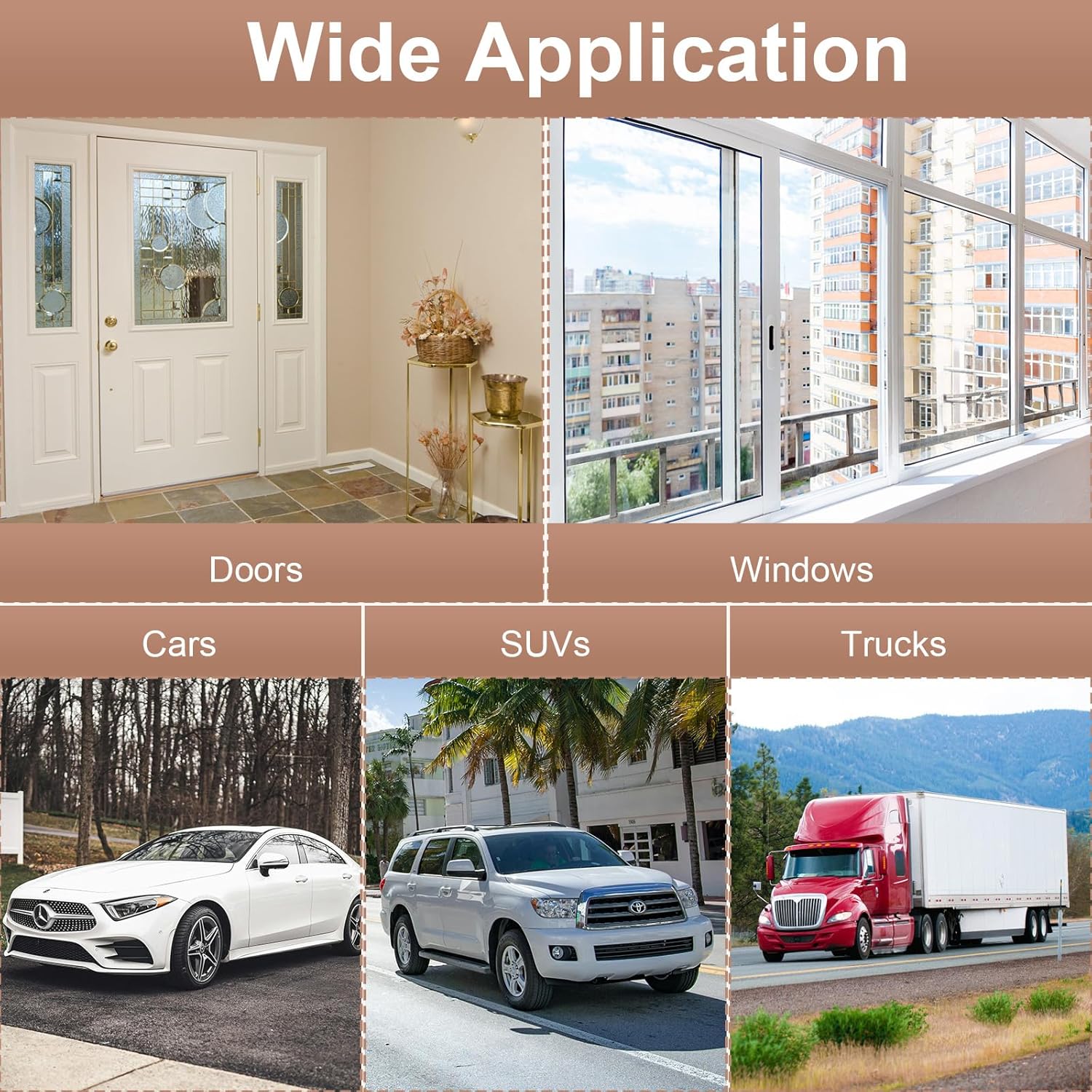 40 Ft Rubber Weather Stripping Door Seal, D Shaped Automotive Weather Stripping, Car Door Seal Strip, Self Adhesive Soundproofing Weatherstripping for Doors Windows Car Truck Auto RV