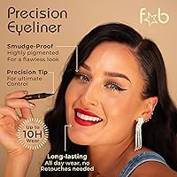 Vista 7 de Fab Brows Delineador líquido de precisión – Delineador líquido con punta de fieltro – Delineador de ojos negro impermeable ricamente pigmentado
