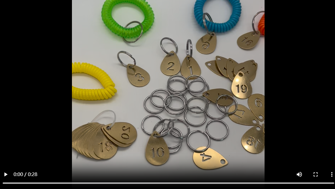 NanTun Porte-clés En Laiton En Forme De Goutte Avec Anneau, Numéro D'identification Creux, Porte-clés Numérotés De 1 à 100