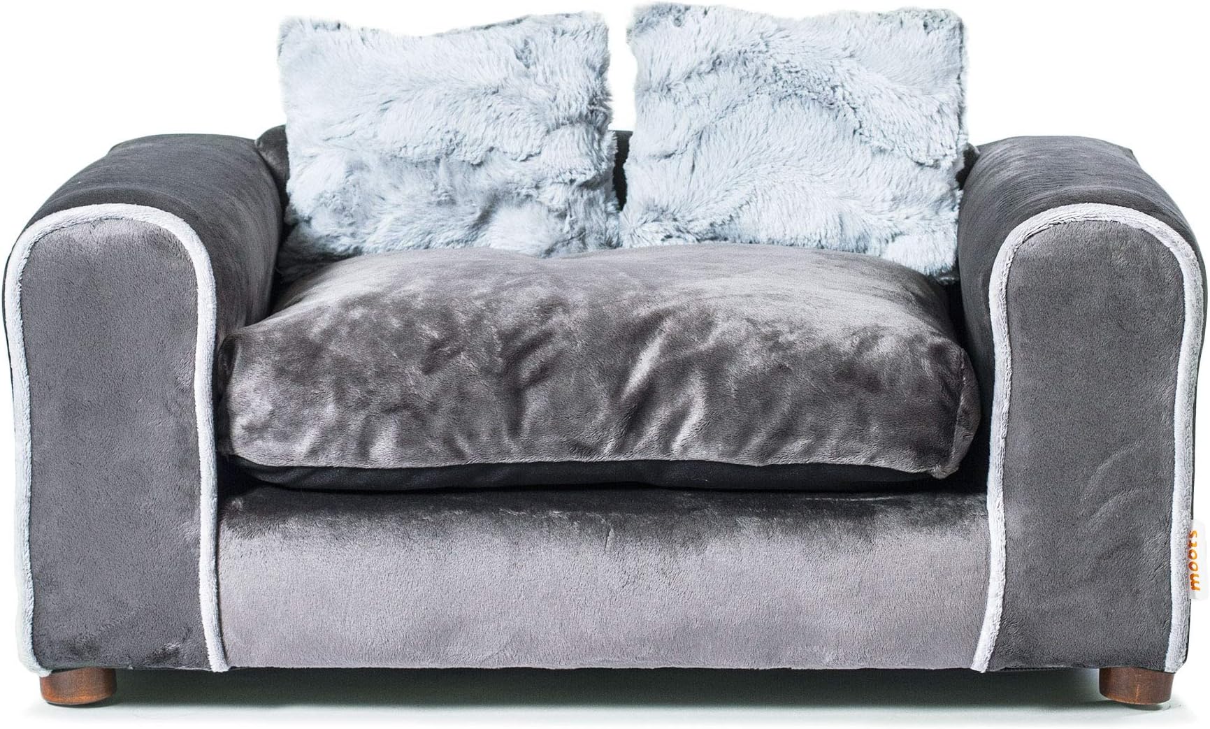 Moots Furry Pet Sofa Lounge Charcoal, Medium