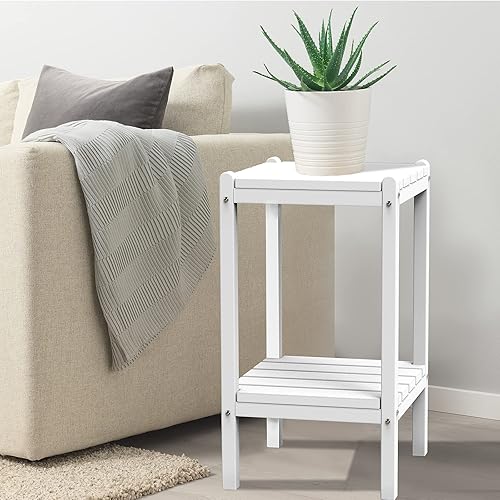 Miniatura 9 de realife Mesa auxiliar Adirondack para exteriores, mesa auxiliar rectangular para patio, jardín, porche, piscina e interior, color negro