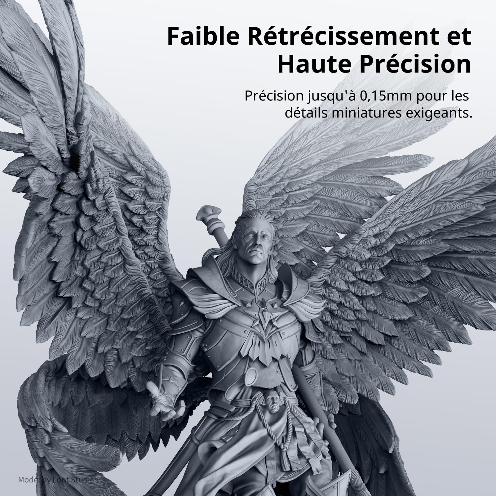 ANYCUBIC Resina Lavabile in Acqua 2.0, Alta Resilienza, Anti-Ingiallimento, Basso Odore per Tutte le Stampante 3D LCD Resina, Grigio 1000g