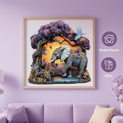 Miniatura 7 de Rompecabezas de madera, rompecabezas de madera de mariposa que brillan en la oscuridad, 500 piezas de rompecabezas de madera con formas únicas para