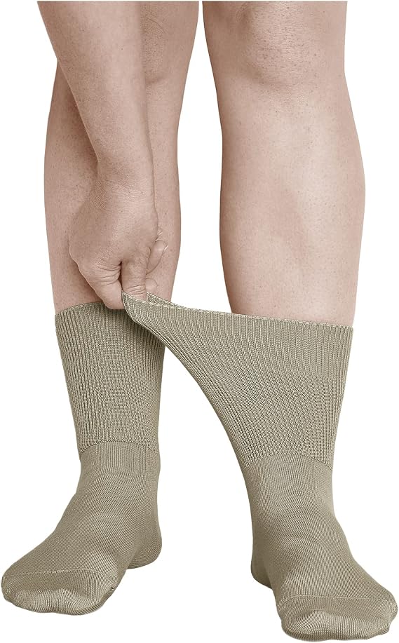 vitsocks Mujer Calcetines Extra Anchos No Aprietan Diabéticos (3 PARES) Sin Goma Antipresión Pies Hinchados Diabetes