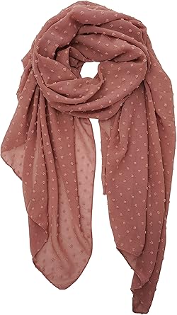 YOUR SMILE Ladies/Women's Lightweight Solid Color Pearl Chiffon Long Shawl Scarf For Spring Summer Fall