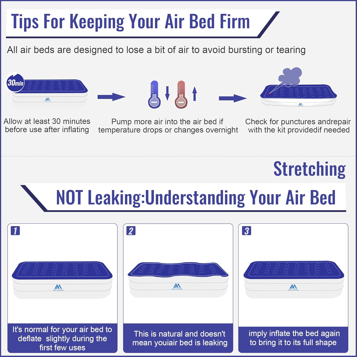 Air Mattress Queen with Built in Pump, 18'' Luxury Comfort Raised Inflatable Mattress, Upgraded 3Min Fast Blow Up Mattress with Dual Air Chamber, Durable Air Bed for Home, Guests & Camping, 660lbs Max