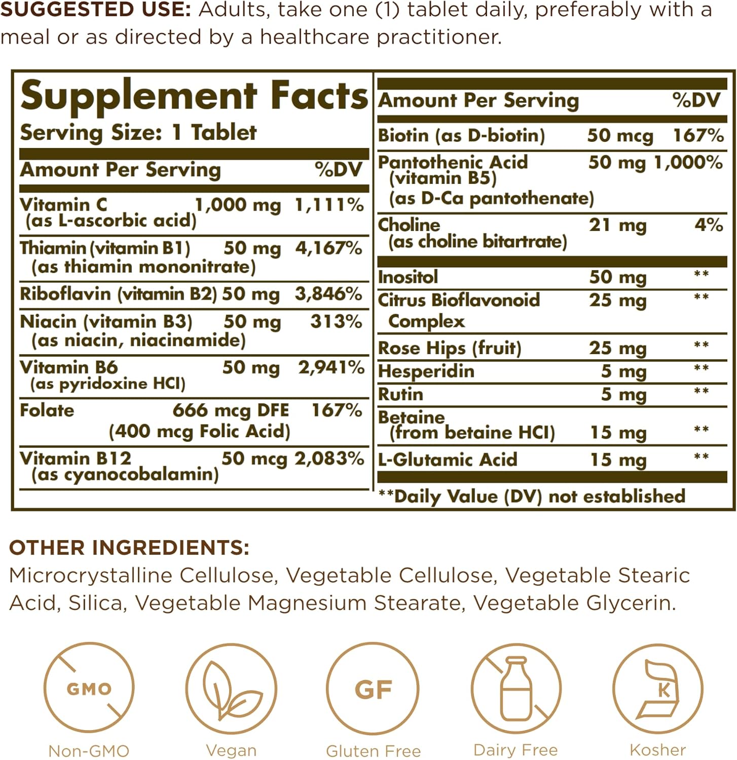 Ultimate B+C Complex Stress Formula 90 Tablets