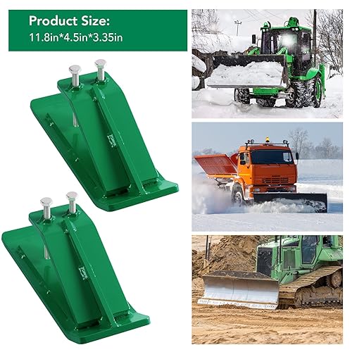 Miniatura 7 de Protector de cubo de tractor, 2 protectores de borde de esquí, protector de deslizamiento de domador de césped con tuercas de bloqueo dobles,