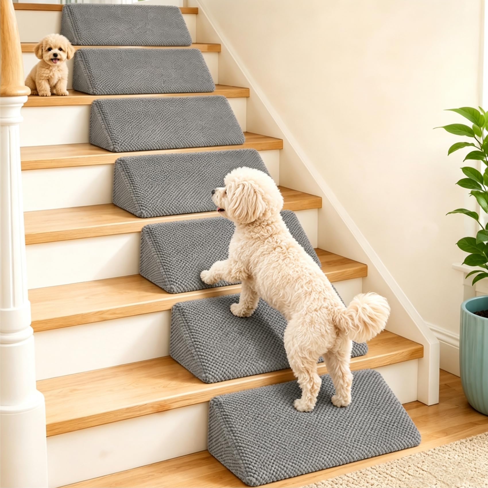 Photo 1 of TT Tokuein Pet Stair Ramp with Non-Slip Cover (Gray, 6 Pack)