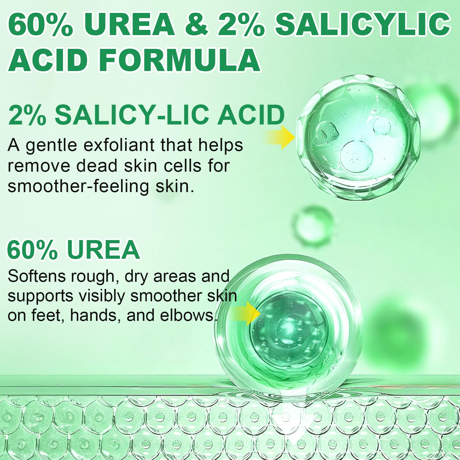 Aloe Vera Foot Care Stick with 60% Urea, Relief for Dry Cracked Heels with 2% Salicylic Acid - Image 3