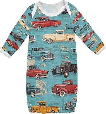 Baby Boy Girl Sleepsuit Cotton Sleeper Gown Nightgowns Clothes